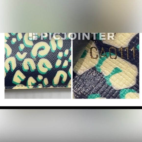 LV STEPHEN SPROUSE Insolite monogram leopard interior wallet only green one left - Picture 10 of 10
